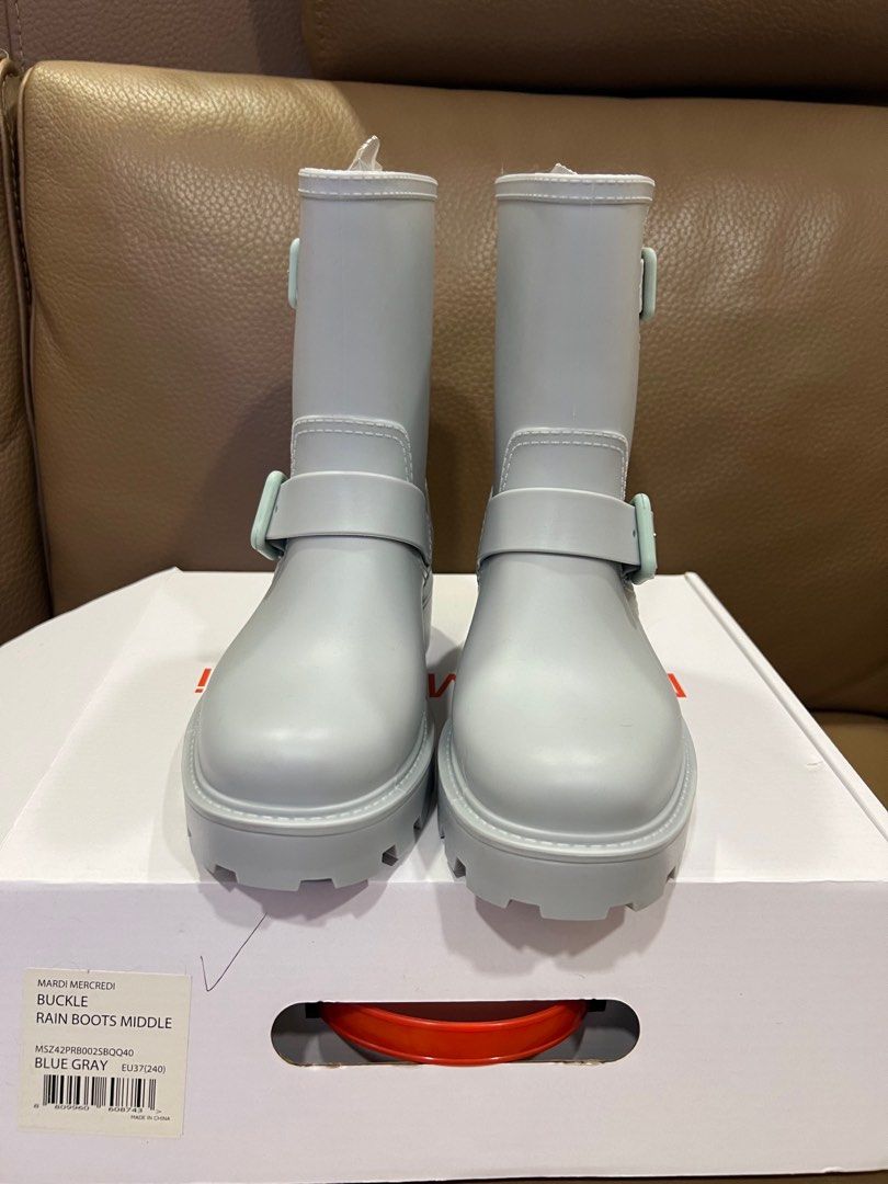 37/37.5 碼返工必選百搭款👍🏼 Mardi Mercredi rain boots雨靴