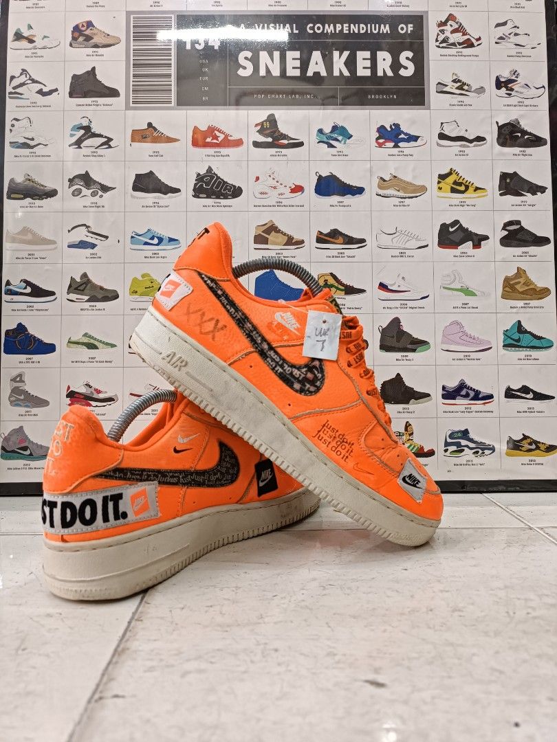 Nike just do it shoes orange cheap