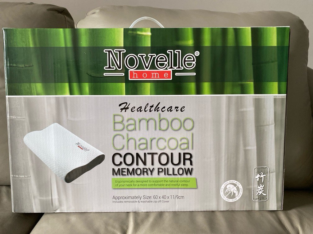 Novelle bamboo charcoal contour memory pillow