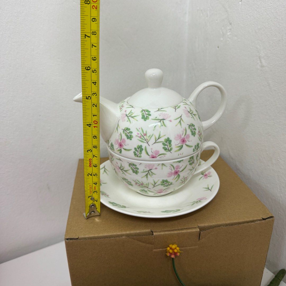 Tea Pot Raya One Utama 2024 Raya collection Teapot_ Flower Tea cup, Furniture & Home ...