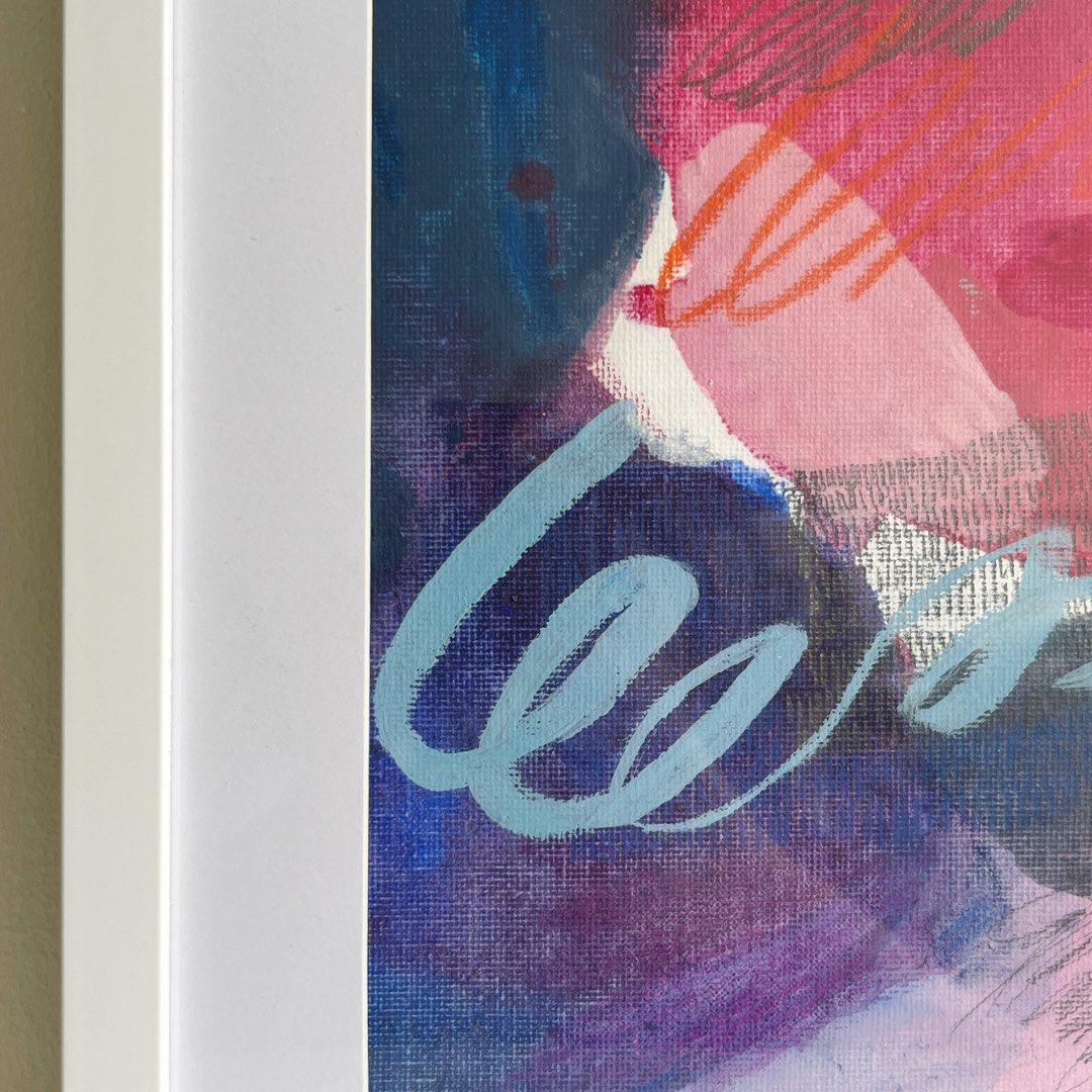 Original Abstract Artwork no. 3 (Category: Art & Prints) located in Roxas, Mindoro Oriental. Submitted by askingnoelle (Listing ID 1321070574, Image 3). Description: title: ‘your silence is hell’ no. 3 Mixed media on canvas 8” x 8” 27cm x 27cm actual frame size 2024 price inclusive of SF current location Las Piñas.