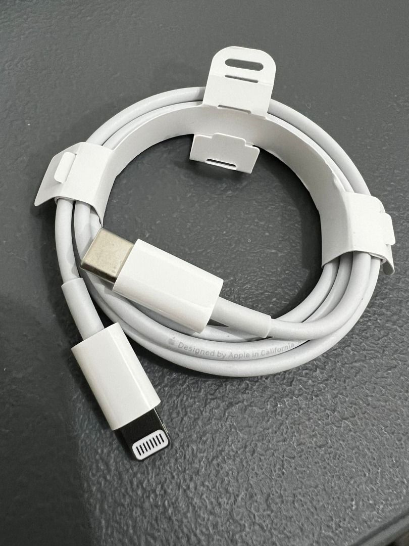 ORIGINAL Apple Charger Cord - Lightning Cable (1m) USB C (Category: Chargers & Cables) located in Mandaluyong City. Submitted by kentrobert96807 (Listing ID 1321050315, Image 1). Description: Never been used.