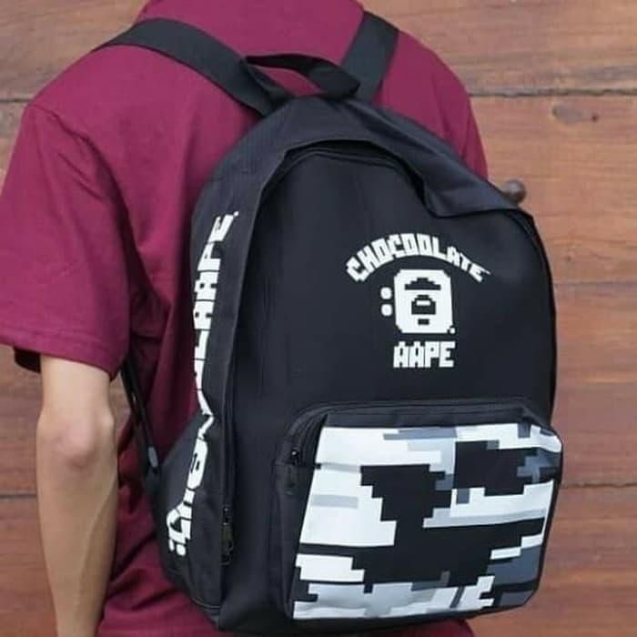 Original Bape Chocolate Baby Milo Backpack Bag Galas