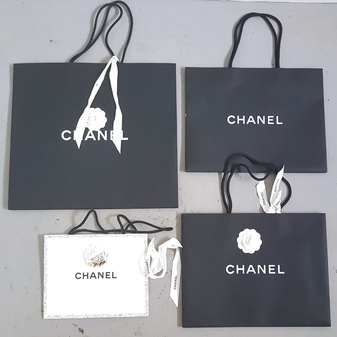 Original CHANEL Paper Bag 4 Chanel Carrier for 22 3 Black Bag 1 White Bag Coco Chanel Apparels Handbags Shoes Accessories Organizer Chanel
