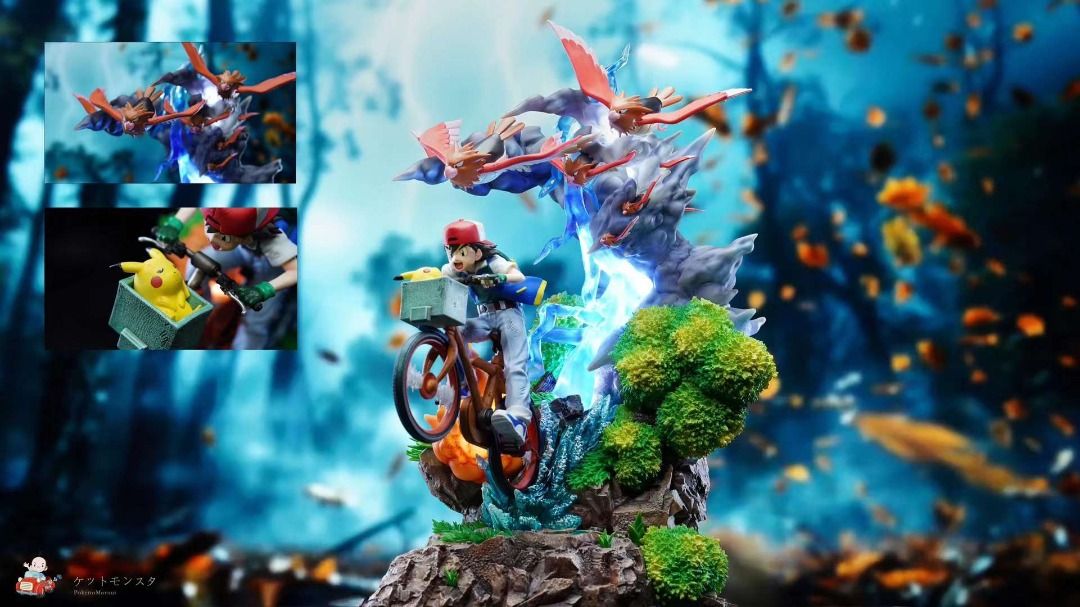 【PRE-ORDER】 Comic House Studio - Bicycle Ash Pokemon Resin Statue GK ...
