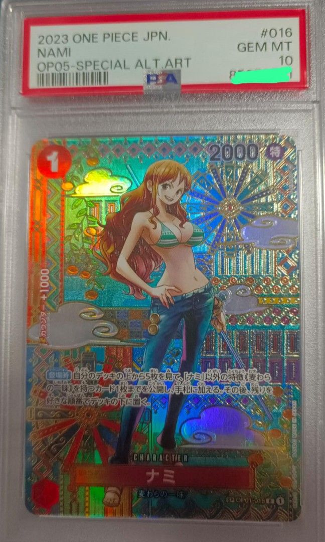 PSA 10 - One Piece TCG Nami OP05-Special Alt Art, Hobbies & Toys