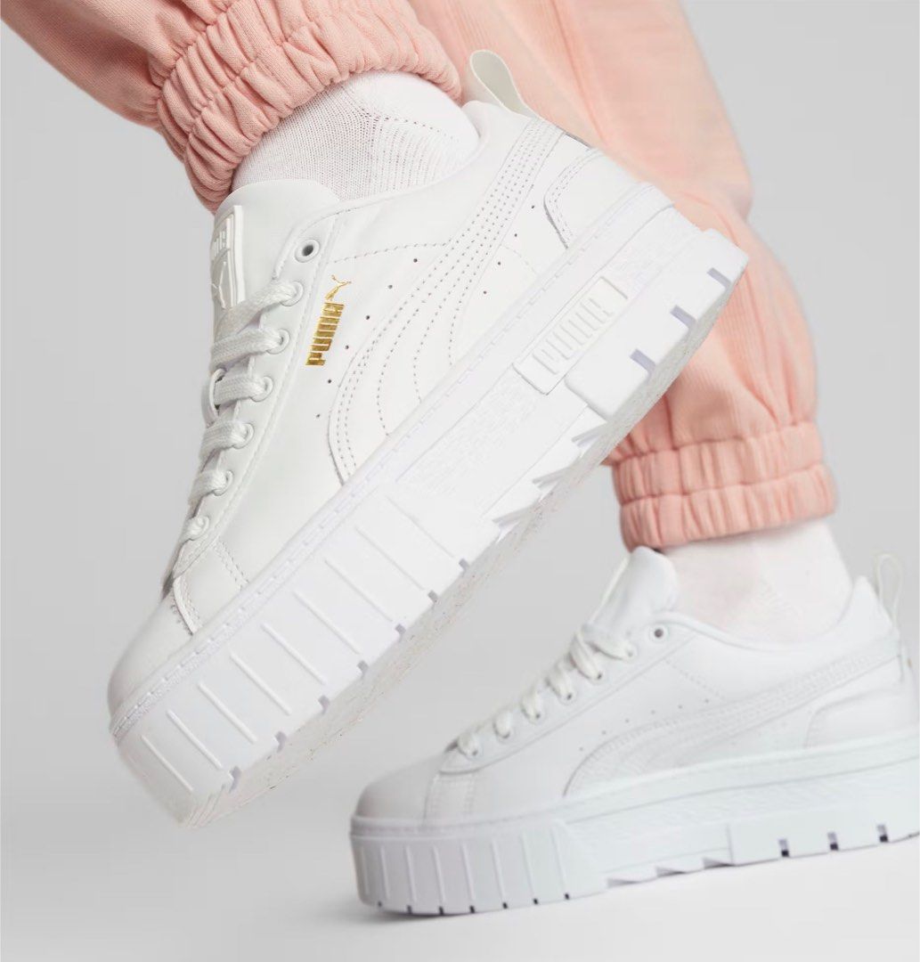White puma platform shoes cheap