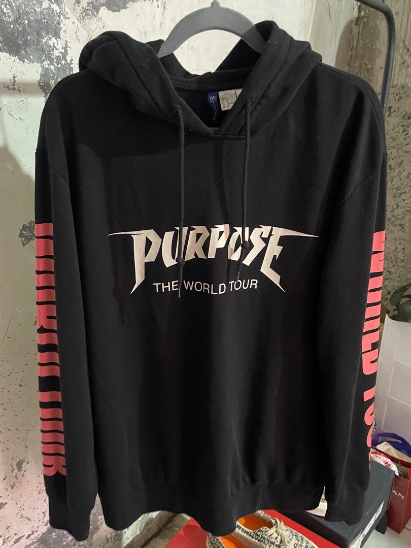 Purpose Tour World Tour H M Hoodie Men s Fashion Tops Sets Hoodies on Carousell