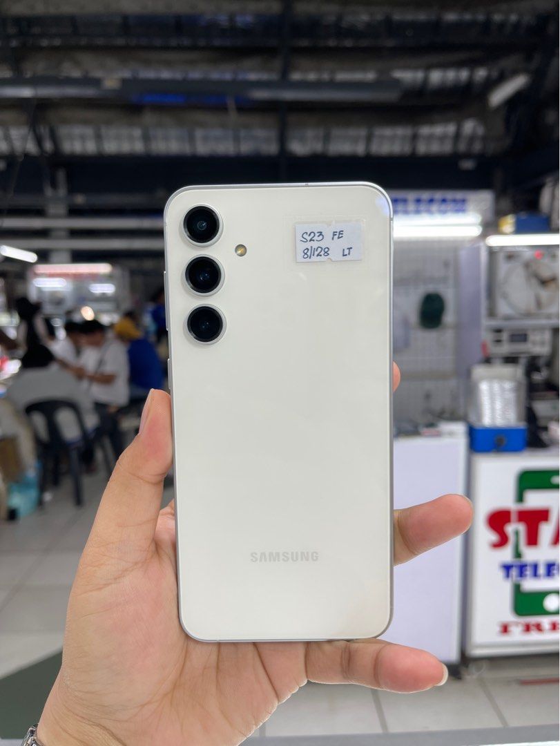 SAMSUNG S23 FE (Category: Samsung) located in Manila. Submitted by farhanadau39938 (Listing ID 1321061314, Image 1). Description: SANSUNG S23 fe •8/128GB •NTC APPROVED •NO ISSUE •GOOD AS NEW •LEGIT/ ORIGINAL •NO REPAIR HISTORY •99SMOOTH INCLUSION CASE/CHARGER 20wwts Follow us on tiktok: www.tiktok.com/@amrongadgethub We deliver right at your doorsteps! •Store Pick-UP •Cash on Delivery door to door •COP LBC Shipping •Same day delivery LOCATION: Gr