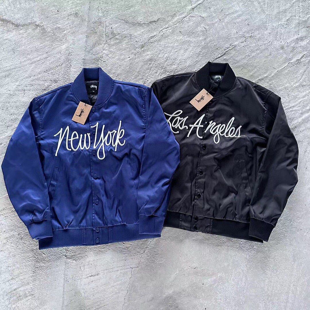 STUSSY NY CHAPTER SATIN VARSITY JACKET｜ジャケット/アウター