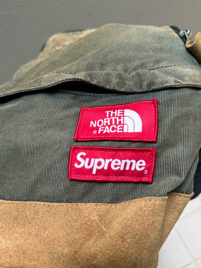Supreme x North Face FW 12 Corduroy Bagpack Men s Fashion Bags Backpacks on Carousell