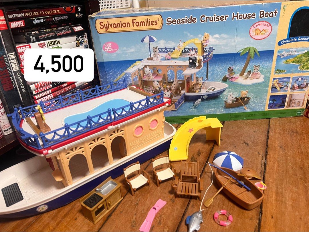 Sylvanian Families seaside cruiser house boat, amusement park (Category: Kids Toys) located in Quezon City. Submitted by anikalaine (Listing ID 1321024550, Image 1). Description: Selling to declutter, both with boxes Seaside cruiser- 4800 Amusement park- 1900.