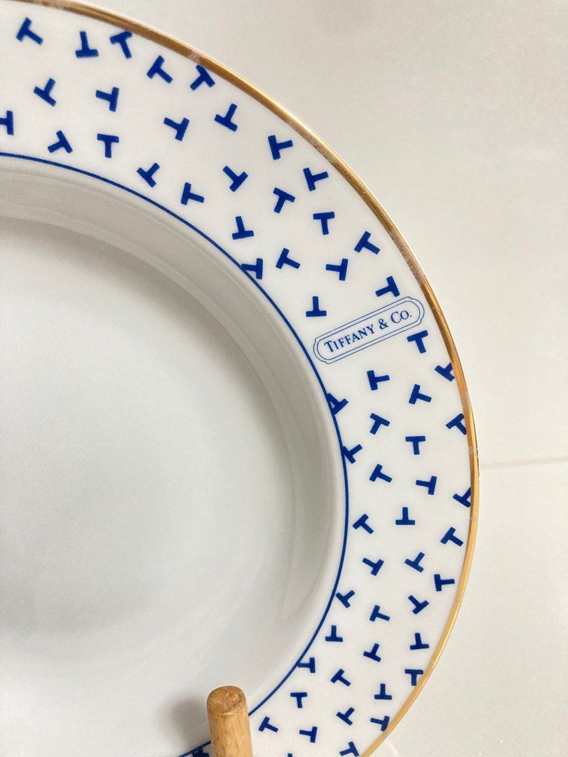 Tiffany and Co. Dancing T pasta/serving plates (Category: Dinnerware & Cutlery) located in Paranaque City. Submitted by anoona (Listing ID 1321056629, Image 2). Description: Preloved plates Tiffany plates No cracks no crazing Dia-8.7” H-1.5” 1k each 3000 take all.