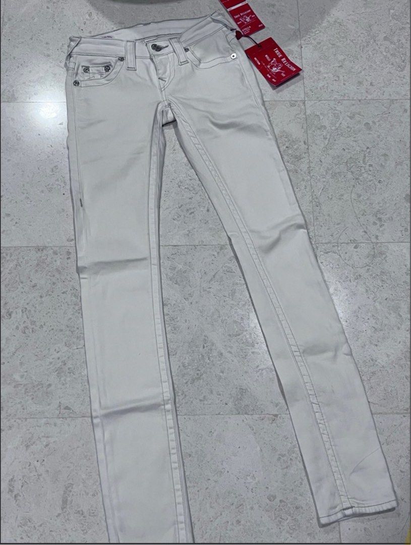 True religion Stella white low rise skinny denim jeans slim