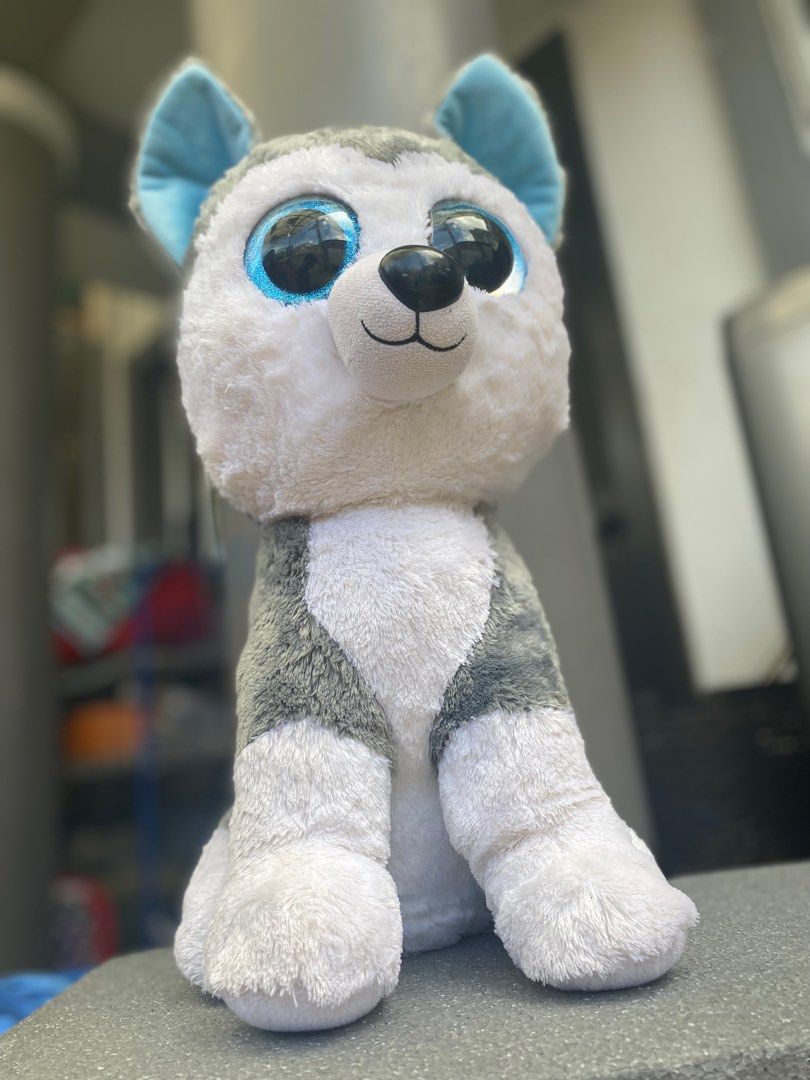 TY Slush Beanie Boo NWT Husky Gray Puppy Dog Large Stuffed Animal Plush 18 Hobbies Toys Toys Games on Carousell
