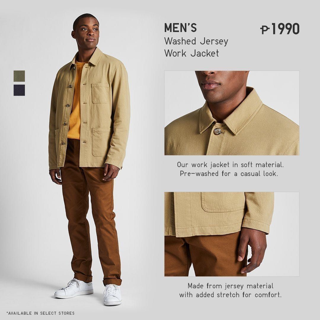 UNIQLO MEN work washed jersey jaket