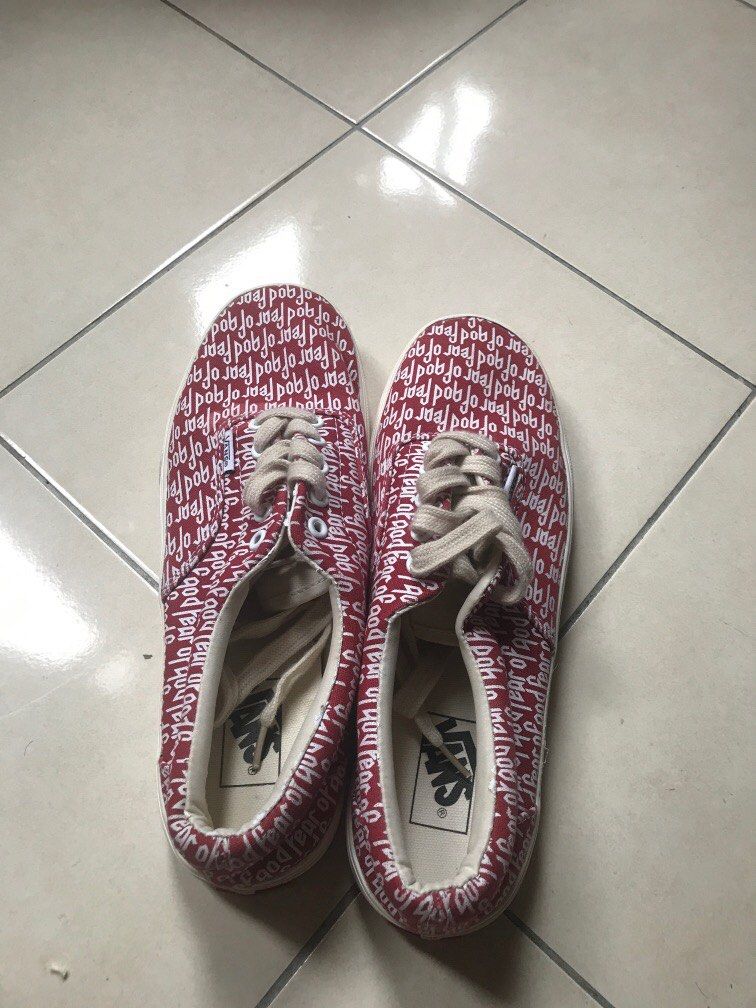 Fear of god vans pink top