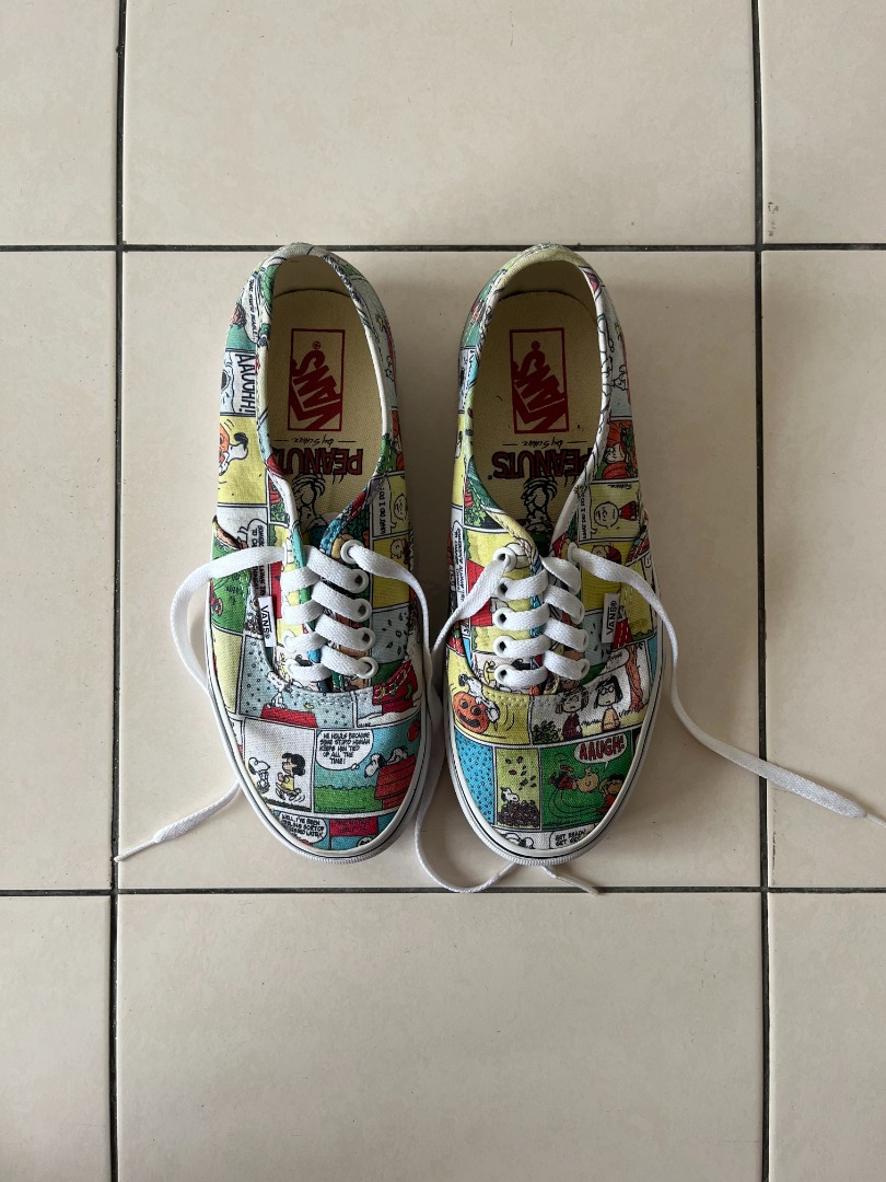Vans Peanuts comic strip Authentic Men s Fashion Footwear Sneakers on Carousell