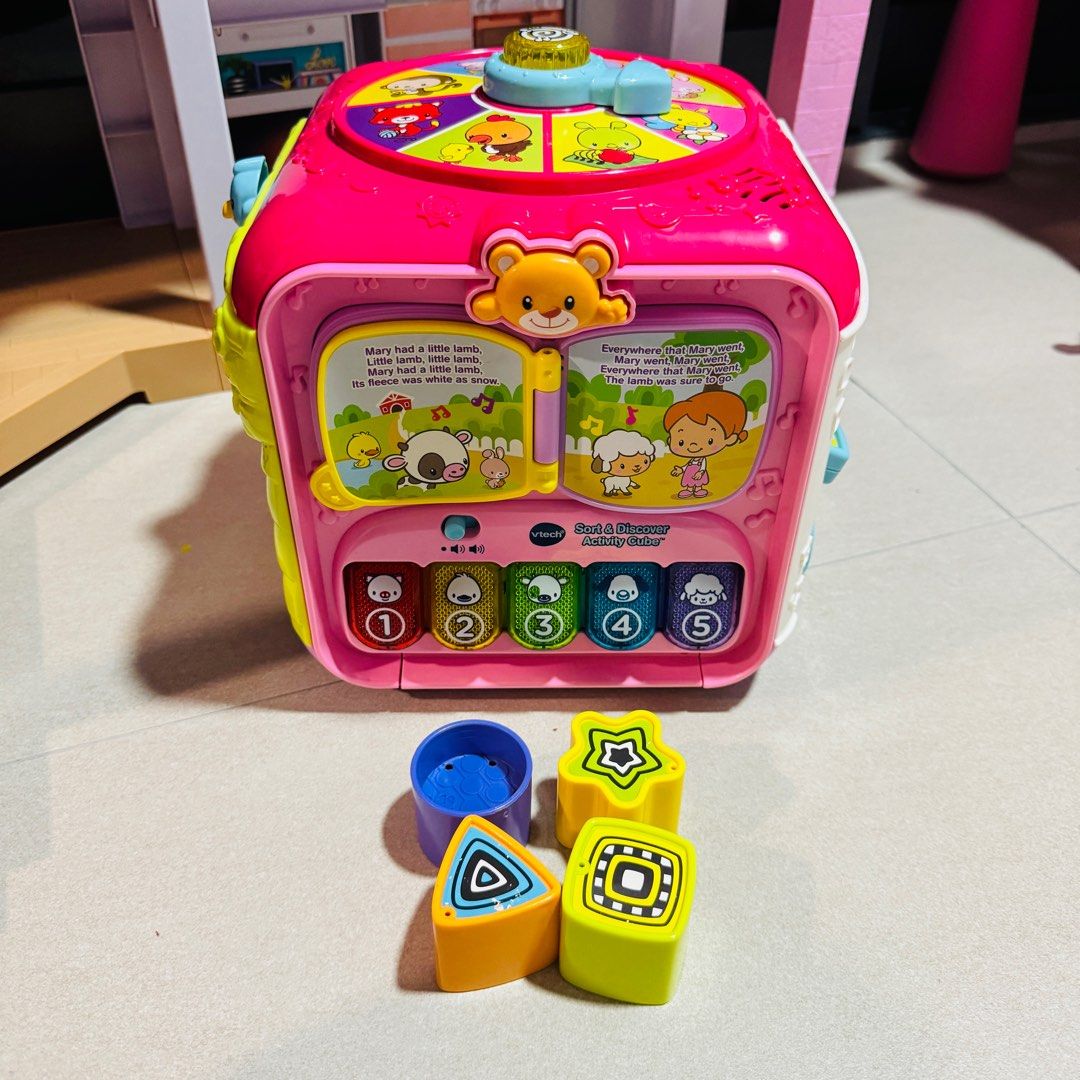 Vtech sort and discover activity cube pink discount