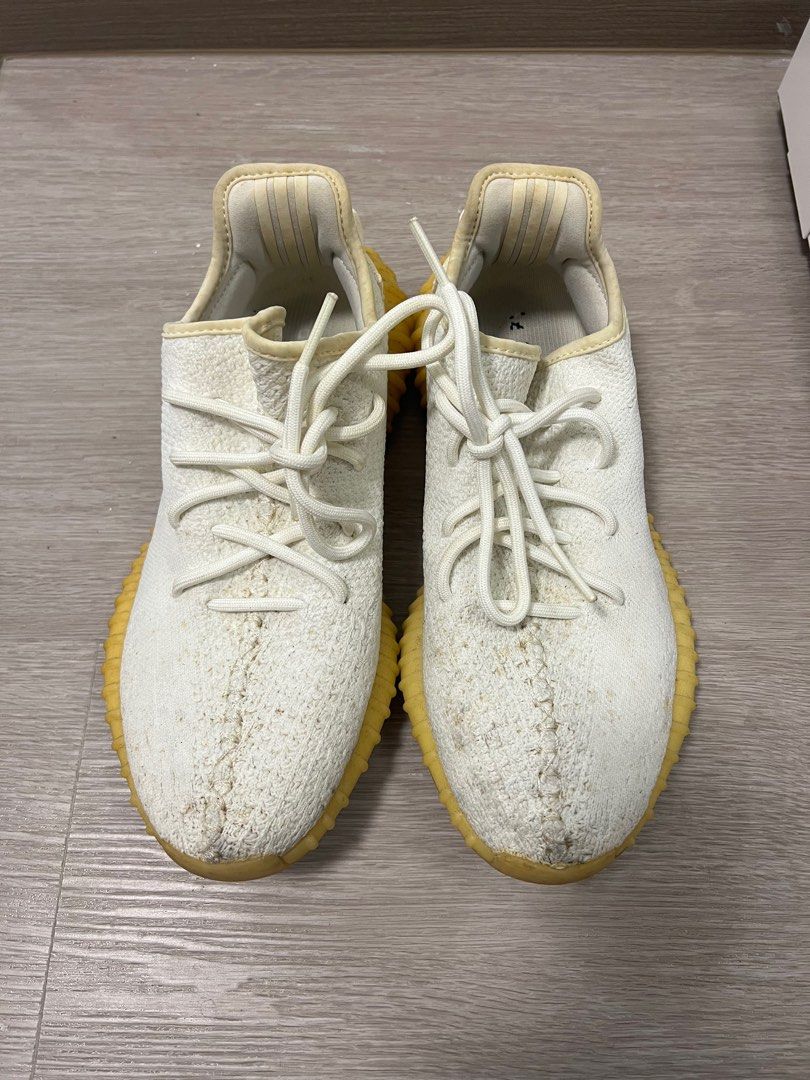 Yeezy Triple White 350 Men s Fashion Footwear Sneakers on Carousell