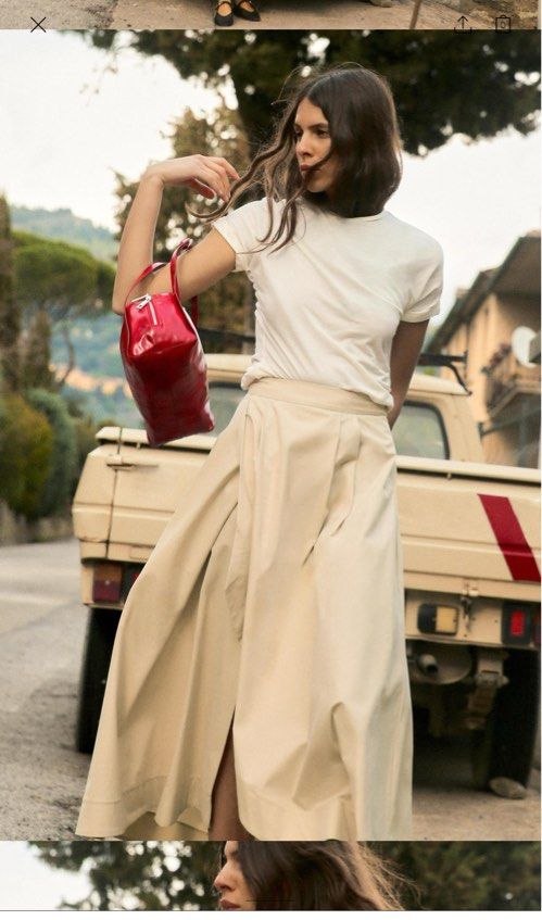 ZARA VOLUMINOUS LAYERED SKIRT BEIGE Women s Fashion Bottoms Skirts on Carousell