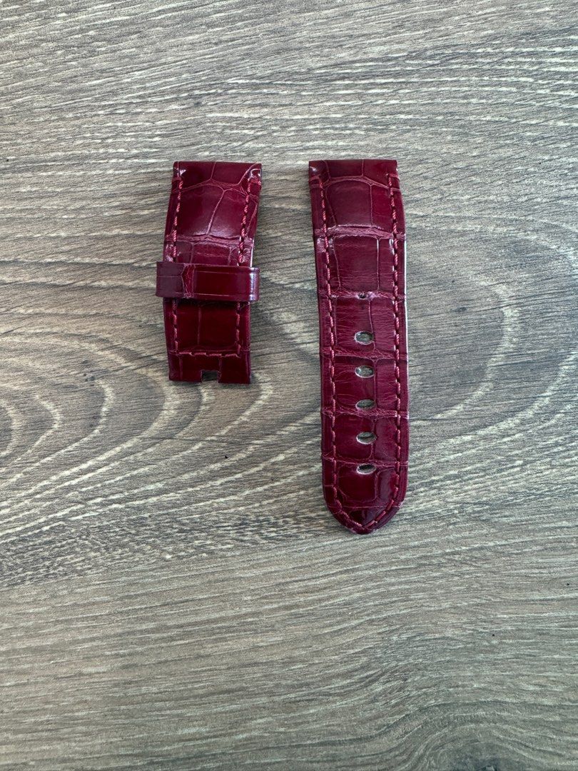 100% Authentic Original Panerai Red Crocodile Leather strap XS STD
