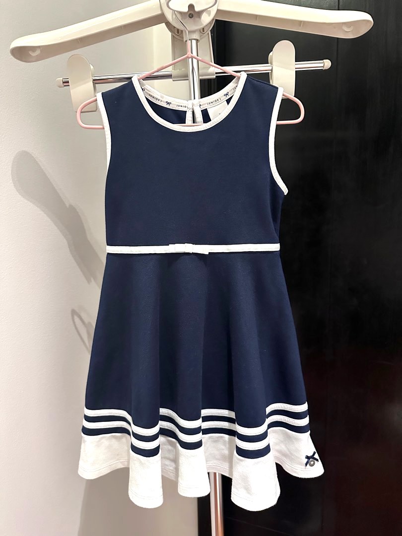 jasper conran blue dress Jasper Conran Blue Print Boat Neck Midi Dress