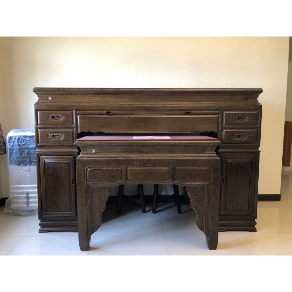 大溪二手家電推薦#老朋友-二手六尺半雞翅木神桌上桌+下桌原價12萬佛桌神明桌仿古家具中古家具大溪二手家電推薦, 家具及居家用品, 家具, 桌子在旋轉拍賣