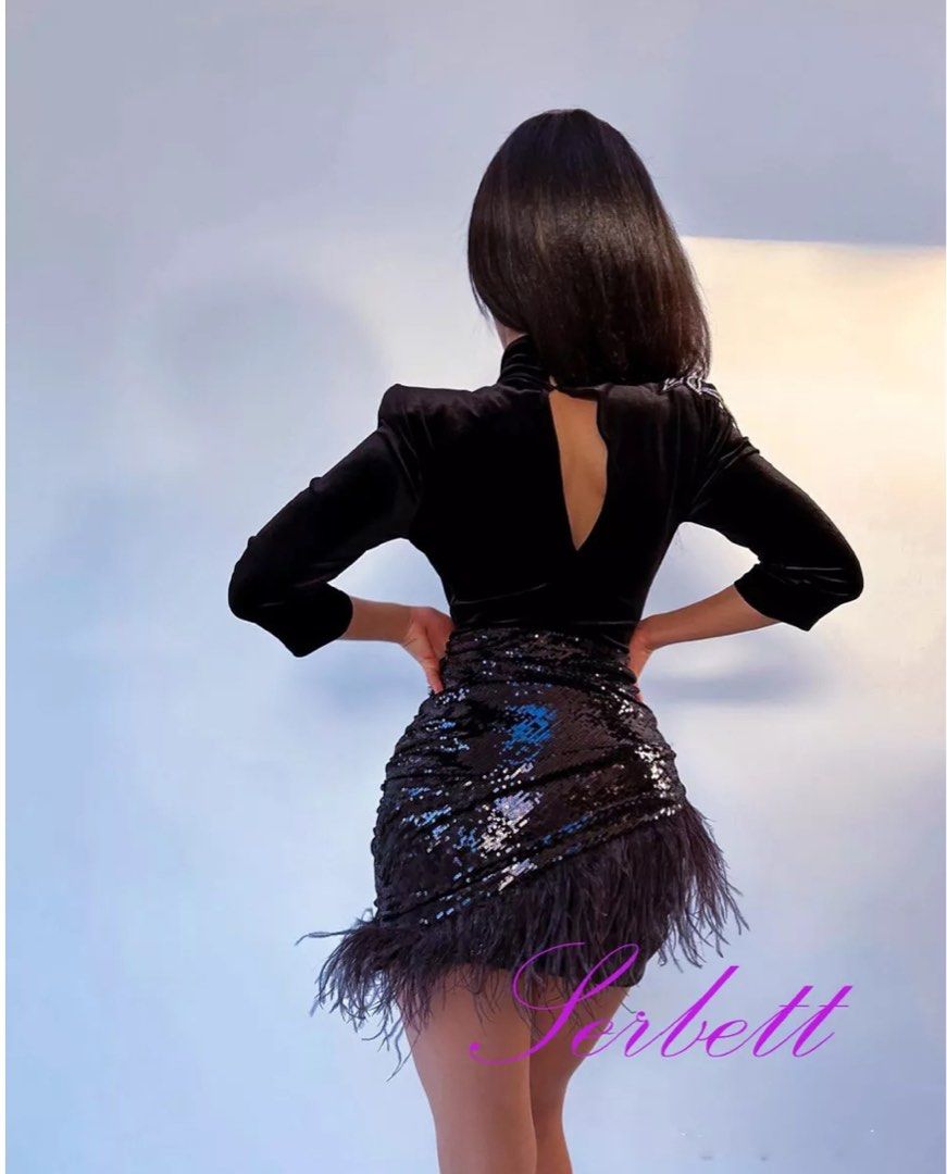 Feather skirt zara top