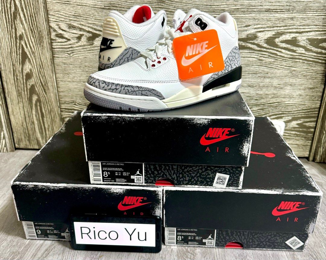 Air Jordan 3 White Cement Carousell
