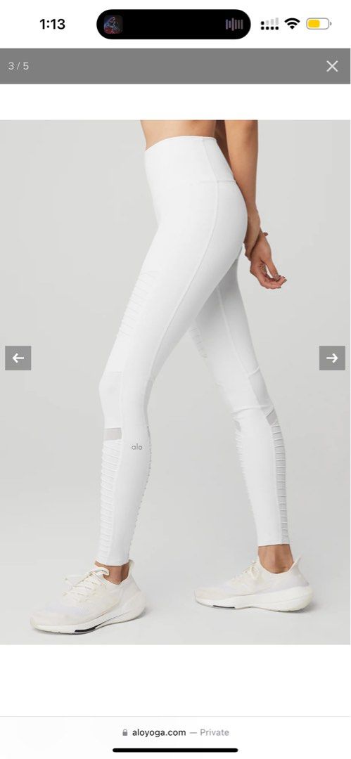 Alo white moto leggings store