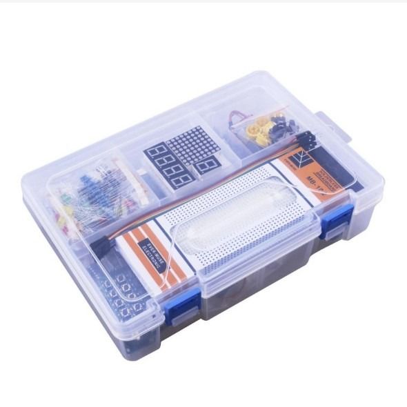 ARDUINO UNO R3 Beginner KIT W/ RETAIL BOX (Category: Computer Parts) located in Caloocan City. Submitted by aikajungle15274 (Listing ID 1321151083, Image 3). Description: 1 x Arduino UNO 1 x Remote Control 2 x Tilt Switch 1 x USB Cable 1 x 4 digit display tube 1 x Photoresistor 1 set x Jump Cords 1x8 * 8 dot matrix module 4 x Key Button 1 x Bread Board 1 x 1 Digit Display Tube 1 x RFID Module 30 x led light 1 x Stepper Motor Driver Board 1 x RFID