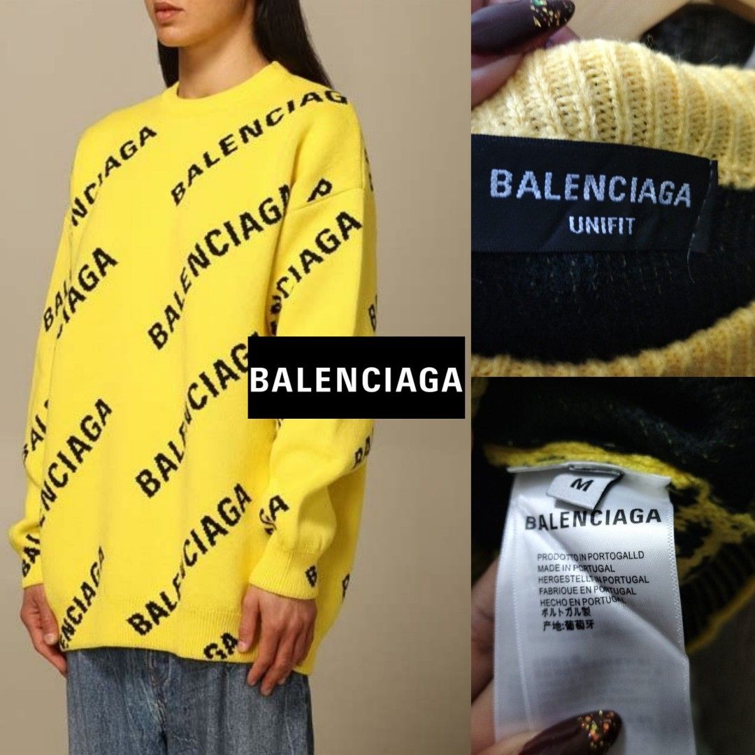 Balenciaga yellow sweater clearance