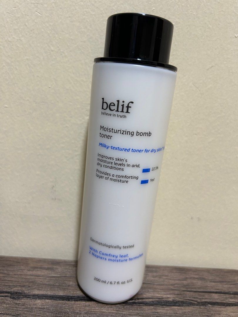 BELIF Moisturizing Bomb Toner 200ml (Category: Face Care) located in Quezon City. Submitted by thejunkiebox (Listing ID 1321287934, Image 3). Description: Original Price: $30 / 1,740 Selling Price: 1,239 https://www.sephora.com/product/moisturizing-bomb-toner-with-ceramide-P507856.