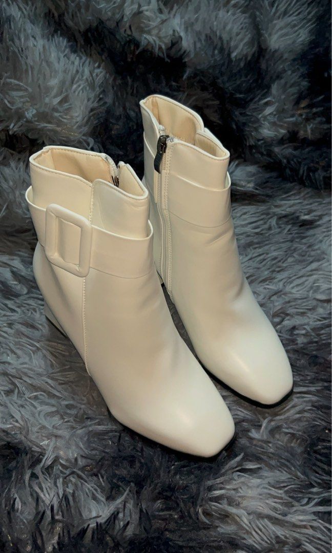 Shein white boots store