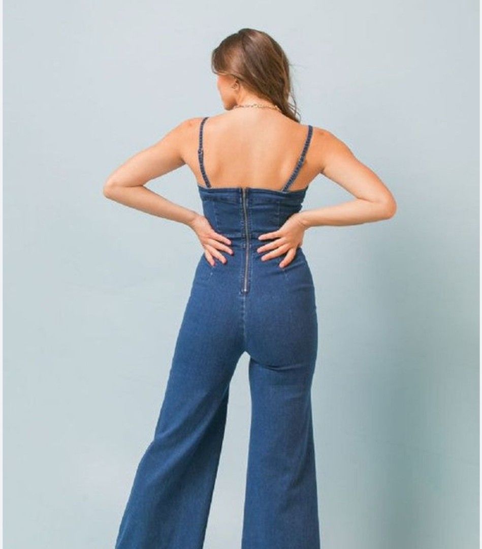 Express jean jumpsuit discount
