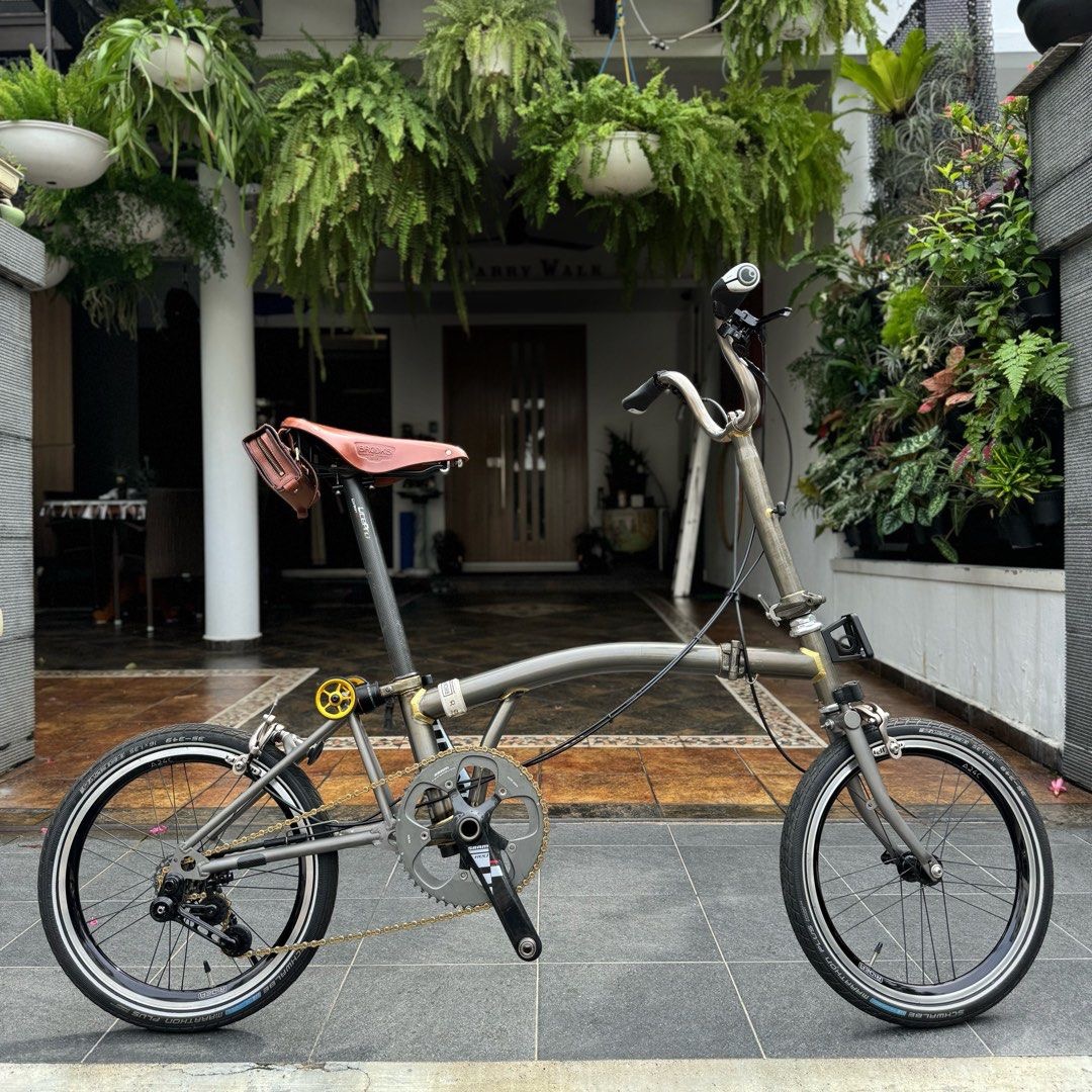 Brompton Raw Lacquer Titanium Sports Equipment Bicycles Parts Bicycles on Carousell