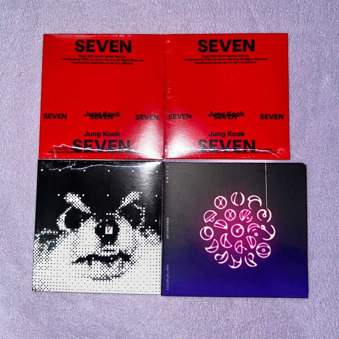 BTS US CDs - Seven, Slow Dancing, My Universe (Category: CDs & DVDs) located in Davao. Submitted by taejalalsells (Listing ID 1321242005, Image 1). Description: 250 for Seven and Slow Dancing 350 for My Universe.