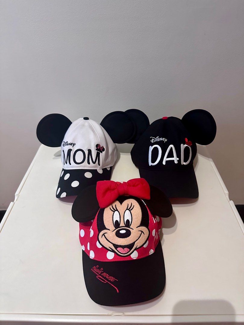 Cap Mini Mouse (Category: Babies & Kids Fashion) located in Makati City. Submitted by corplady (Listing ID 1321199101, Image 2). Description: Embroidered Used Once less than 30mins Selling price P600.00/pc Original Price: HKD 179.00 approx: P1,300.00 each adjustable Mom 57-59cm SOLD Dad 57-60cm SOLD Daughter 2-5yo AVAILABLE.
