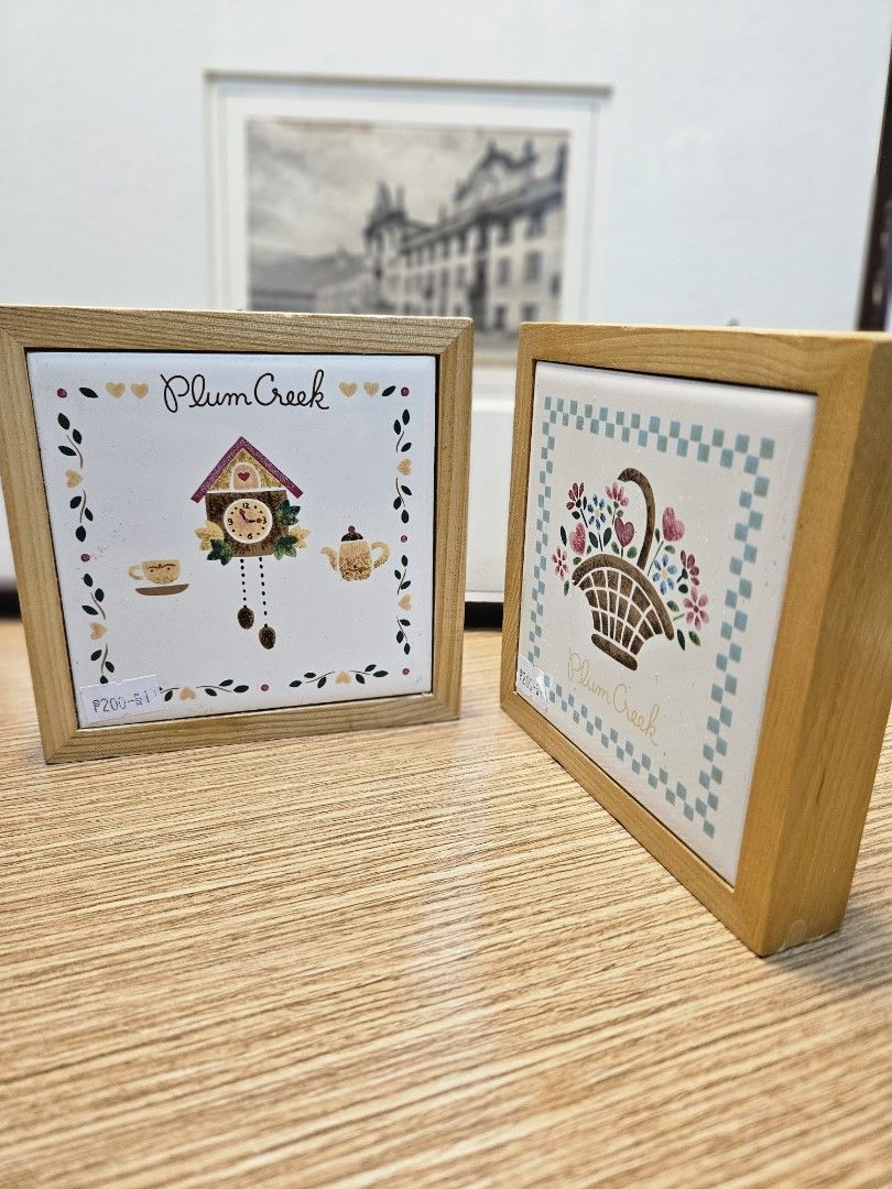 Ceramic Display with wooden frame (Category: Wall Decor) located in Rizal. Submitted by missytin (Listing ID 1321196324, Image 2). Description: see photos for dimensions Last Price Posted gcash payment no Joy reserver please..