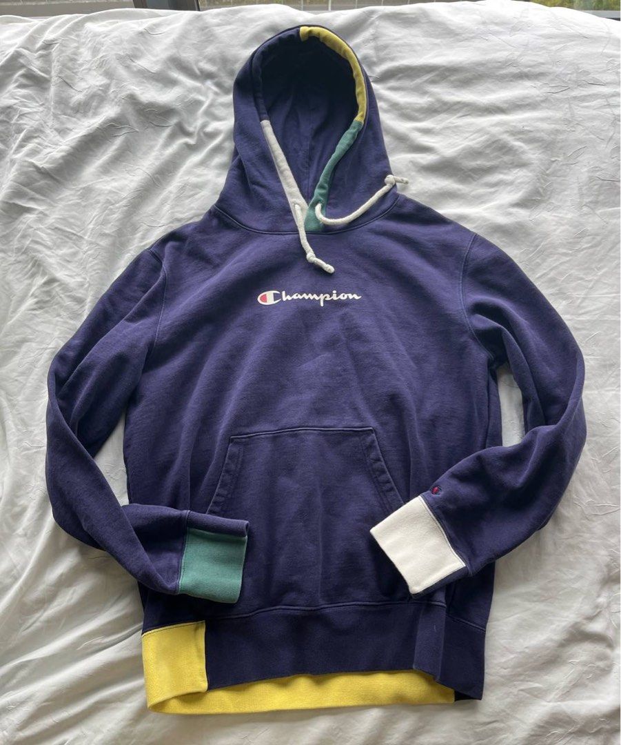 Champion color block hoodie shop