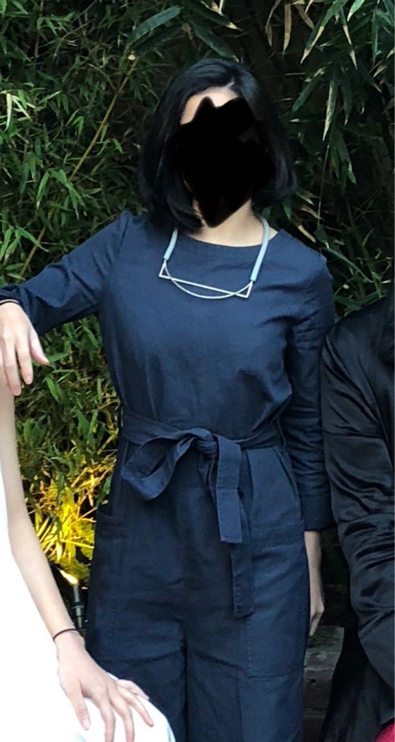 Cos navy jumpsuit best sale