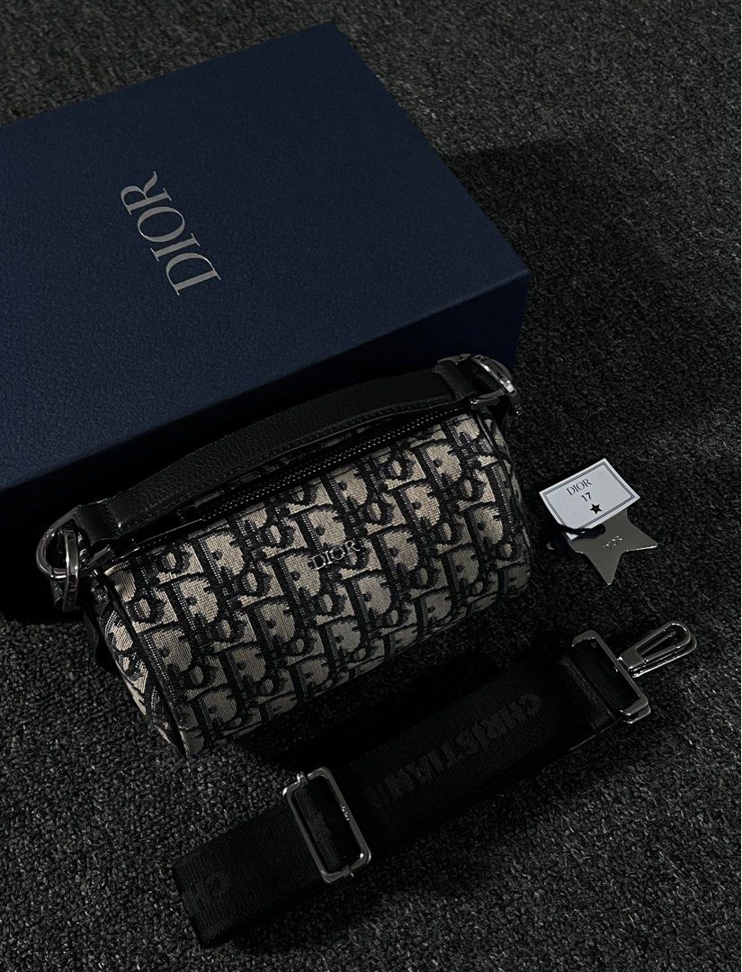DIOR OBLIQUE LOGO MINI ROLLER BAG Luxury Bags Wallets on Carousell