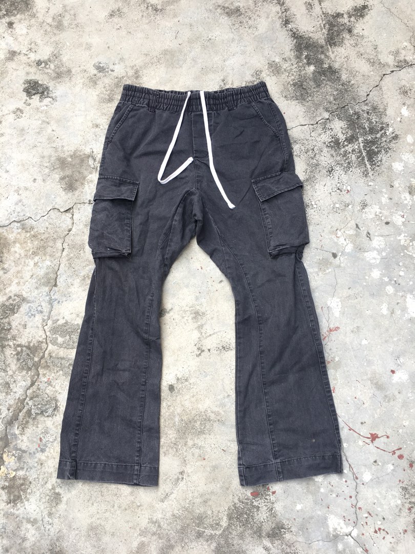 LOW WAIST CARGO FLARED PANTS
