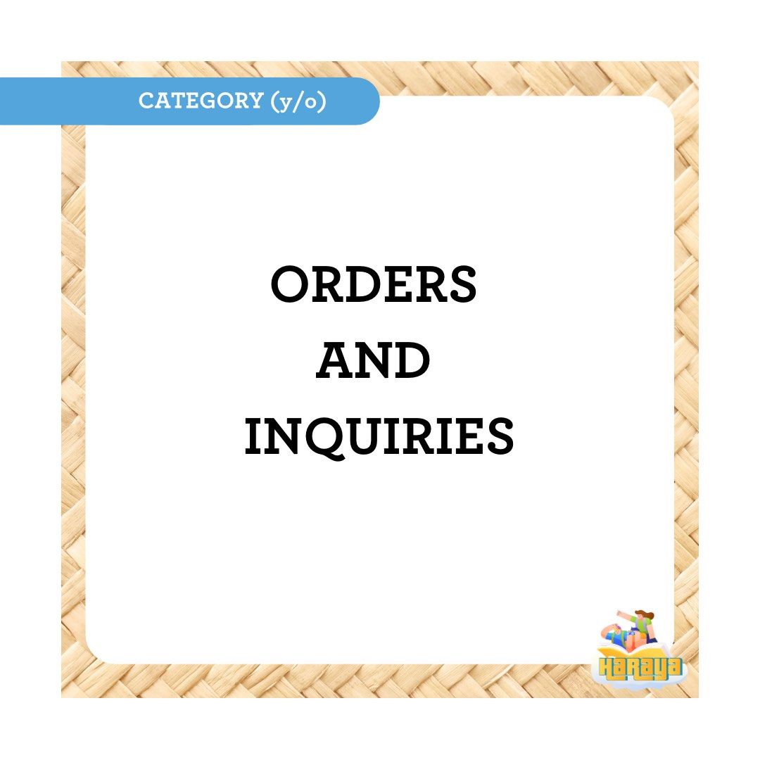 ORDERS AND INQUIRIES (Category: Children's Books) located in Quezon City. Submitted by haraya_bookshop (Listing ID 1321212997, Image 1). Description: Foster your child’s holistic development and imagination through reading. Build your children’s library from our preloved children’s books 📚.