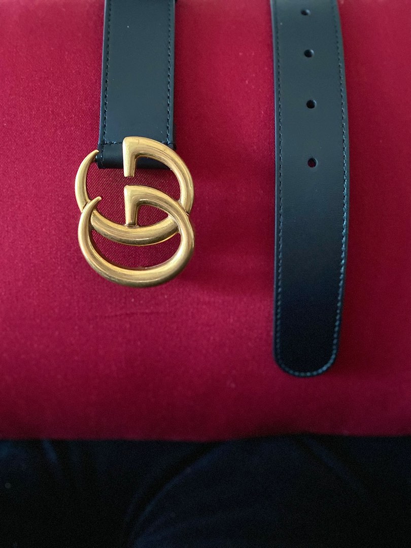 Gucci pebbled leather belt discount