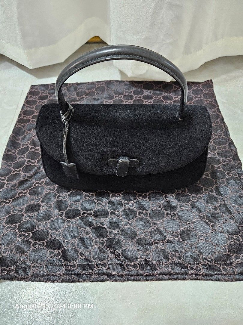 Gucci felt top handle bag original