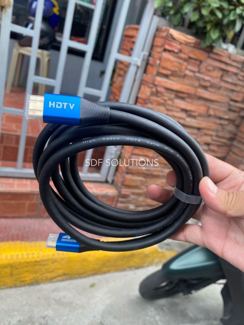HDMI Cable 4K HDMI 2.0 High Speed 3M (Category: Chargers & Cables) located in Manila. Submitted by sdfsolutions (Listing ID 1321167432, Image 1). Description: High Speed HDMI Cable 3D, Ultra HD 4K x 2K with Ethernet Metal Case Nylon Mesh Gold Plated Compatible for Laptop, Blu-Ray player, Xbox 360, PlayStation 3, HD-DVD Transfer Rates of At Least 10.2 Gbps / 340 MHz, HDCP Compliant Support Ethernet, 3D, Ultra HD 4K x 2K, and Audio Return Channel,1