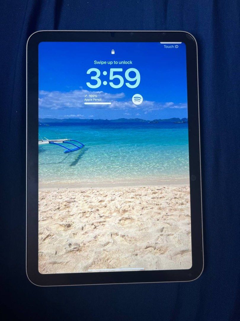 iPad Mini with Apple Pencil and Airpods Pro (Category: iPad) located in Quezon City. Submitted by gem620 (Listing ID 1321238979, Image 3). Description: IPAD MINI 6TH GEN WITH APPLE PENCIL • Bought 2021 for BAR Review purposes only • Original Apple pen • Original type C charger included; no brick • NO issues • NO dents/scratches • Check/test all you want upon meet up • Pls. refer to Apple’s website for specs and features WITH FREE AIRPODS PRO JAPA