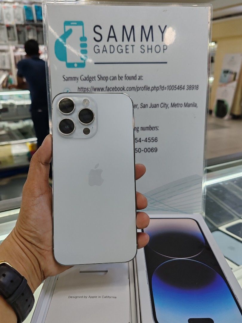 Iphone 14promax 128 (Category: iPhone 14 Series) located in Quezon City. Submitted by ronalynac40976 (Listing ID 1321205712, Image 1). Description: Iphone 14promax 128 95% batteri health factory unlock good condition With box, case, glass 📍pick up store in greenhills shopping center 📍We accept swap/trade in 📍We accept credit card installment 📍We ship nationwide via (lbc) 📍dm or call for fast transaction 📞09279500069/09425544556 📍Located @ 
